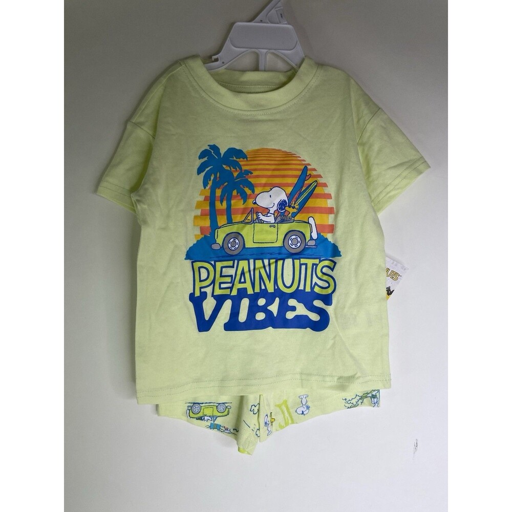 Peanuts Snoopy T-Shirt and Shorts 2 Piece Set Outfit Kids Toddler Boys Size 3T